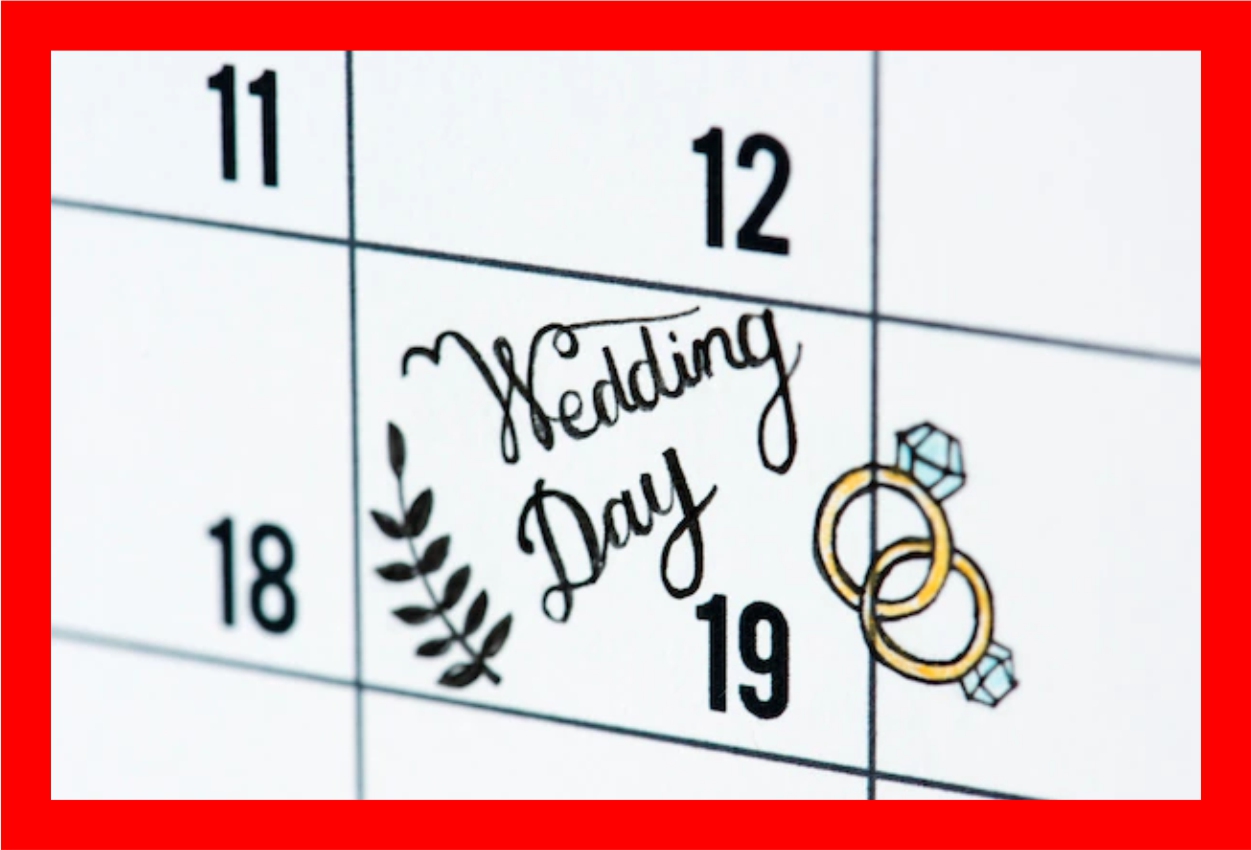 Wedding Calendar Graphic 2024